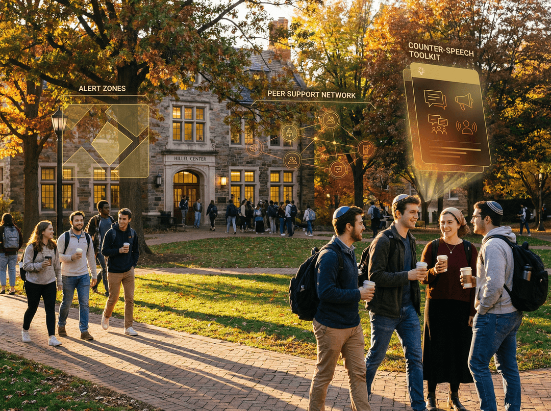 University campus Hillel with student safety network