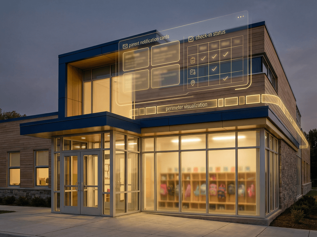 Jewish day school with security check-in and parent notification system