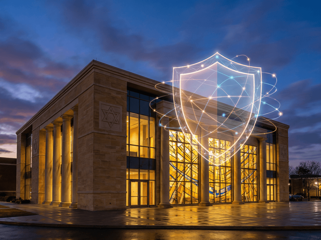 Synagogue with integrated security and safety overlay