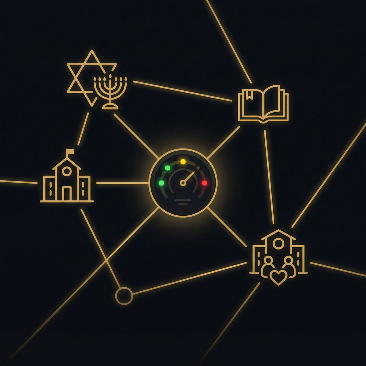 Network map showing multiple organizations connected and sharing safety intelligence